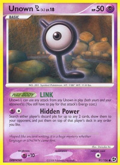 Unown [L] Great Encounters Pokemon card