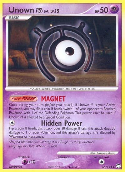 Unown [M] Mysterious Treasures Pokemon card