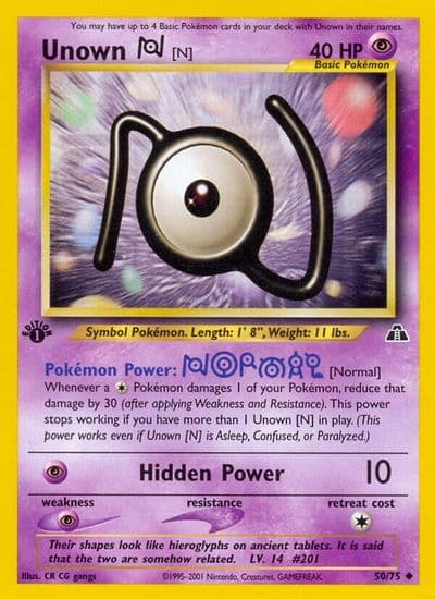 Unown [N] Neo Discovery Pokemon card