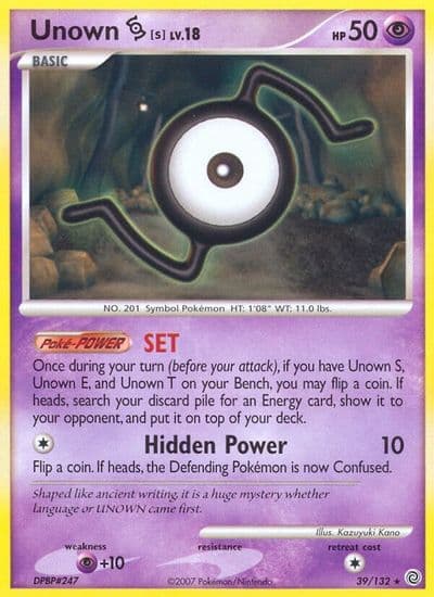 Unown [S] Secret Wonders Pokemon card