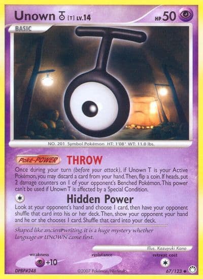 Unown [T] Mysterious Treasures Pokemon card