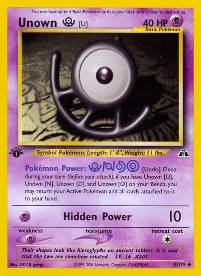 Unown [U] Neo Discovery Pokemon card