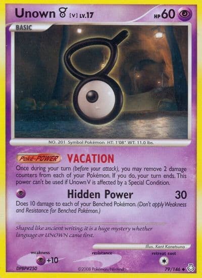 Unown (V) Legends Awakened Pokemon card