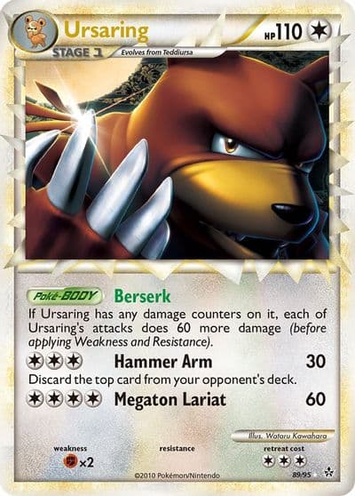 Ursaring (Prime) Unleashed Pokemon card
