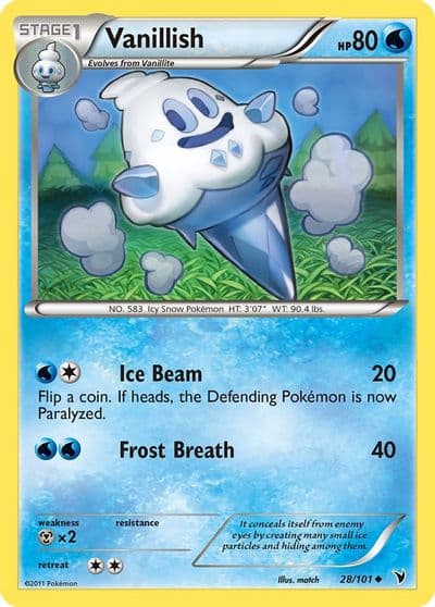 Vanillish Noble Victories Pokemon card