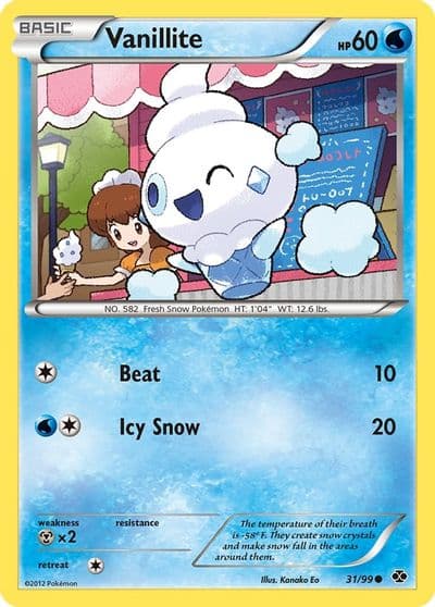 Vanillite Next Destinies Pokemon card