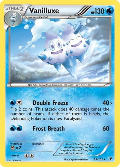Vanilluxe Noble Victories Pokemon card