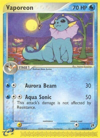 Vaporeon Sandstorm Pokemon card