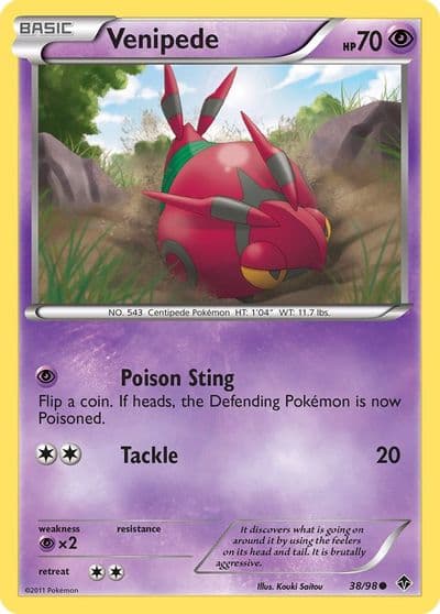 Venipede Emerging Powers Pokemon card