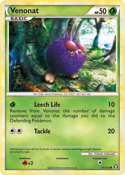 Venonat Triumphant Pokemon card