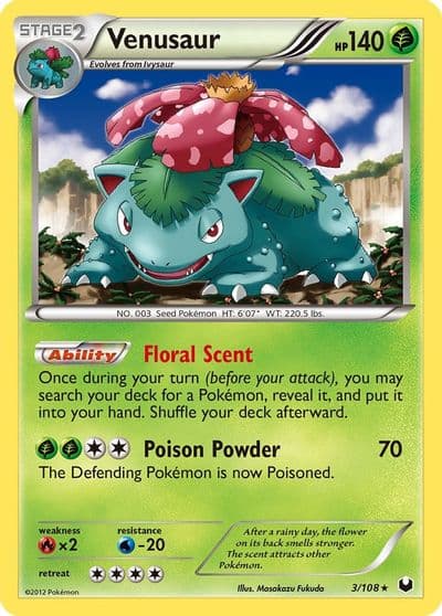 Venusaur Dark Explorers Pokemon card