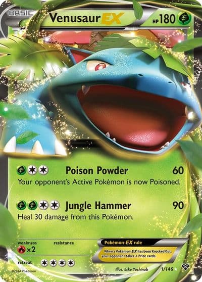Venusaur EX XY Base Set Pokemon card