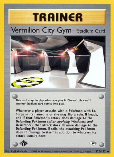 Vermilion City Gym Gym Heroes Pokemon card