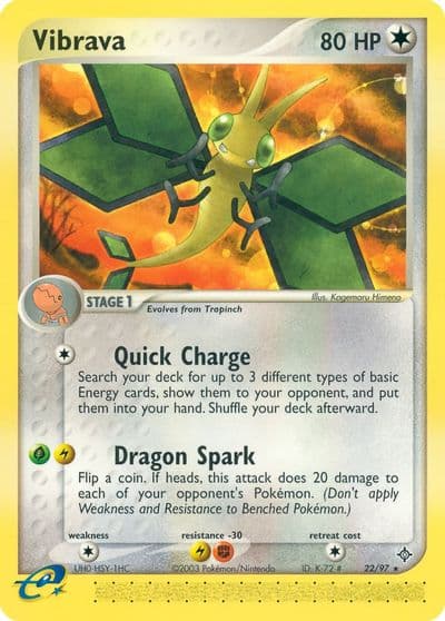 Vibrava Dragon Pokemon card