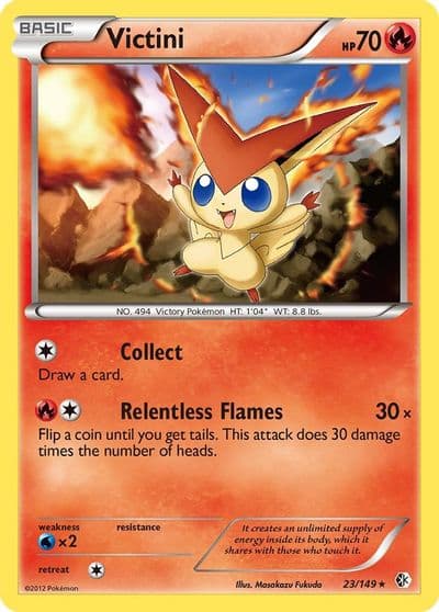Victini Boundaries Crossed Pokemon card