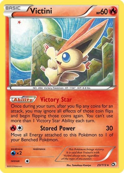 Victini Legendary Treasures Pokemon card