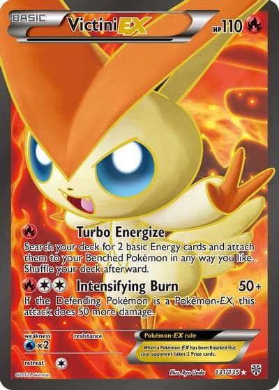 Victini EX (131 Full Art) Plasma Storm Pokemon card