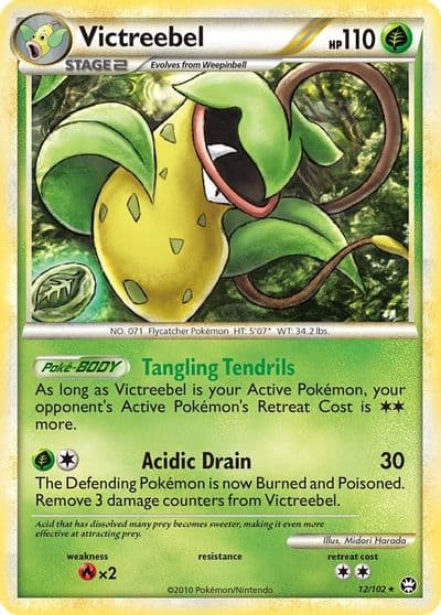 Victreebel Triumphant Pokemon card
