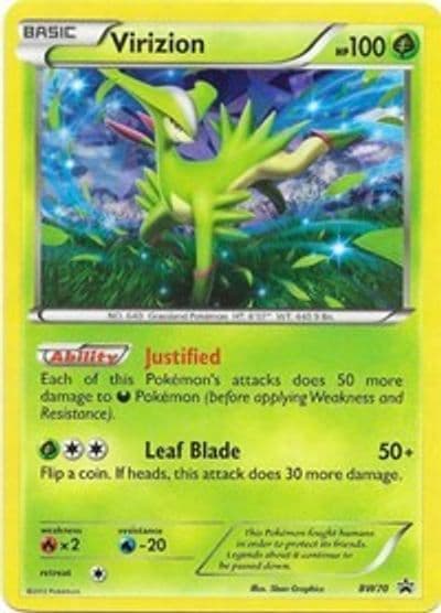 Virizion - BW70 Black and White Promos Pokemon card