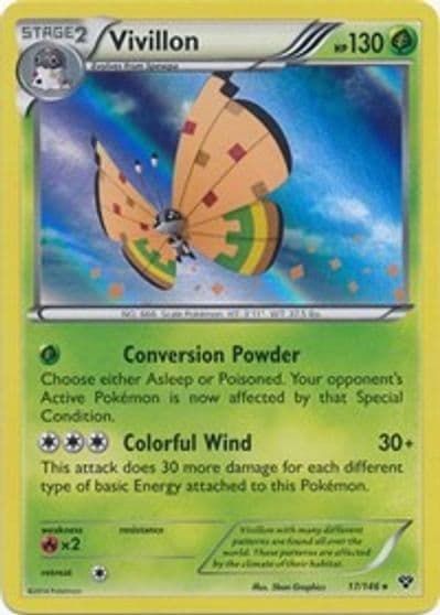 Vivillon (High Plains [Orange]) XY Base Set Pokemon card