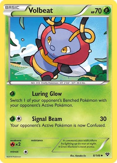 Volbeat XY Base Set Pokemon card