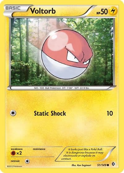 Voltorb Boundaries Crossed Pokemon card