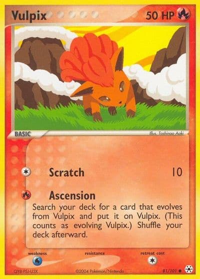 Vulpix Hidden Legends Pokemon card