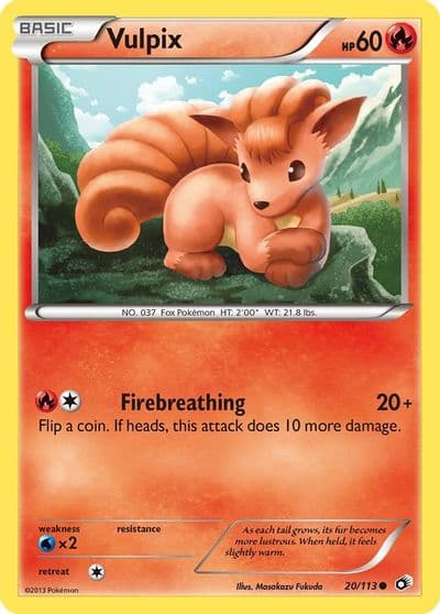 Vulpix Legendary Treasures Pokemon card