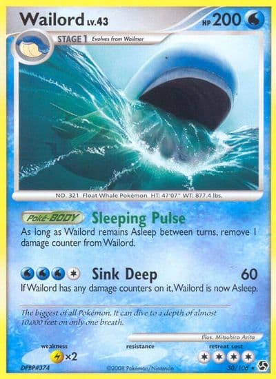 Wailord Great Encounters Pokemon card