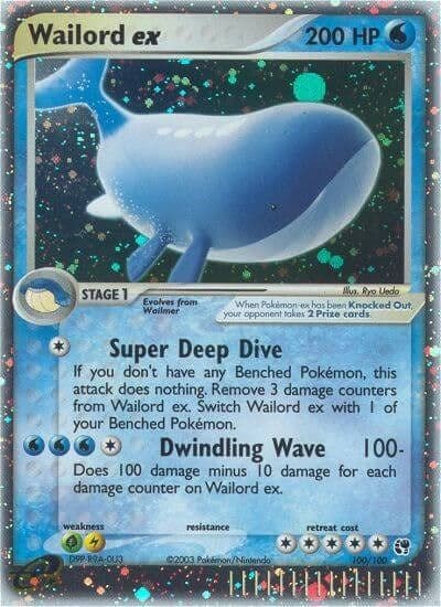 Wailord ex Sandstorm Pokemon card