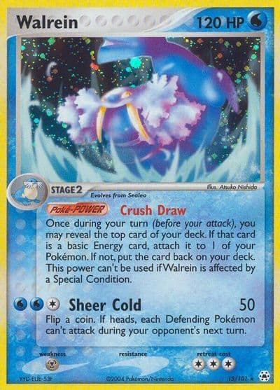 Walrein Hidden Legends Pokemon card