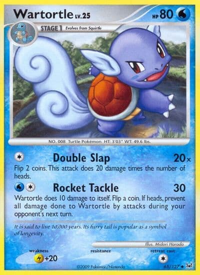 Wartortle Platinum Pokemon card