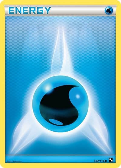Water Energy Black and White Pokemon card