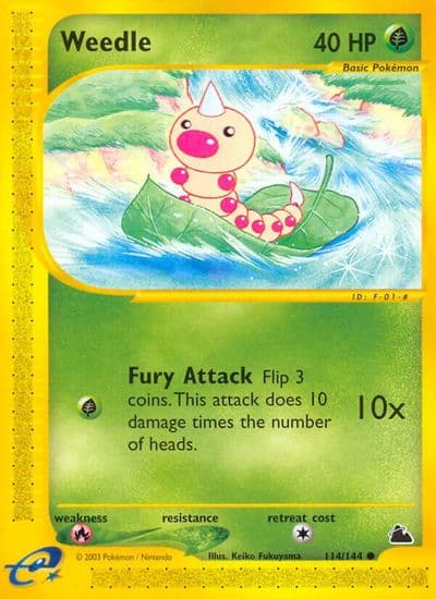 Weedle (114) Skyridge Pokemon card