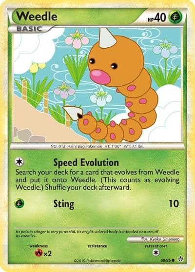 Weedle Unleashed Pokemon card