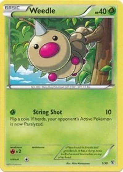 Weedle Kalos Starter Set Pokemon card