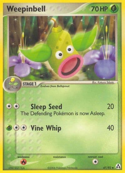 Weepinbell Legend Maker Pokemon card