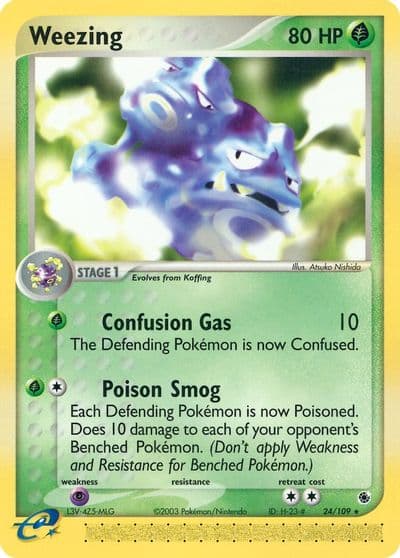 Weezing Ruby and Sapphire Pokemon card