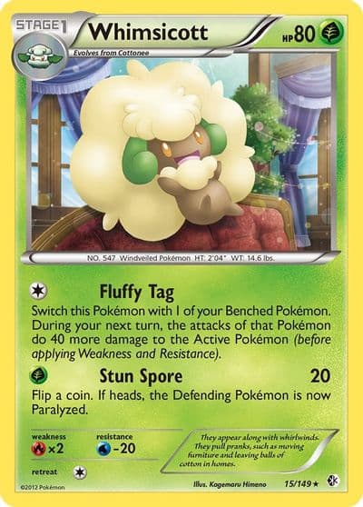 Whimsicott Boundaries Crossed Pokemon card