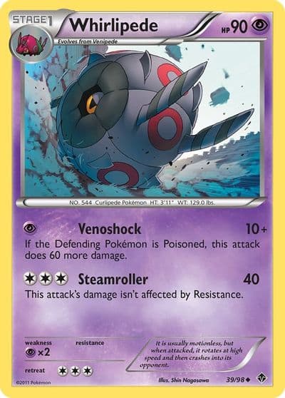 Whirlipede Emerging Powers Pokemon card