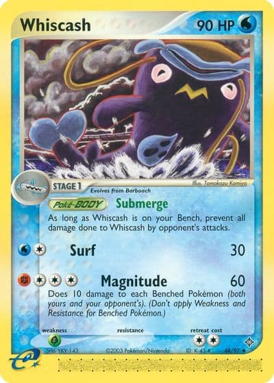 Whiscash Dragon Pokemon card