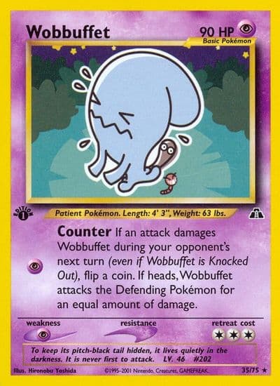 Wobbuffet (35) Neo Discovery Pokemon card