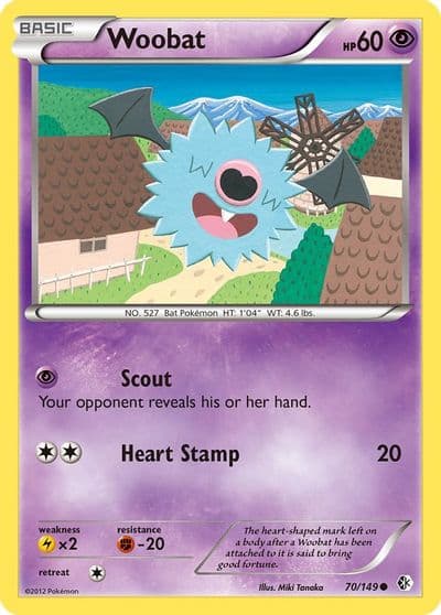 Woobat Boundaries Crossed Pokemon card