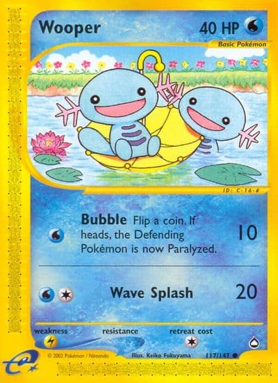Wooper (117) Aquapolis Pokemon card