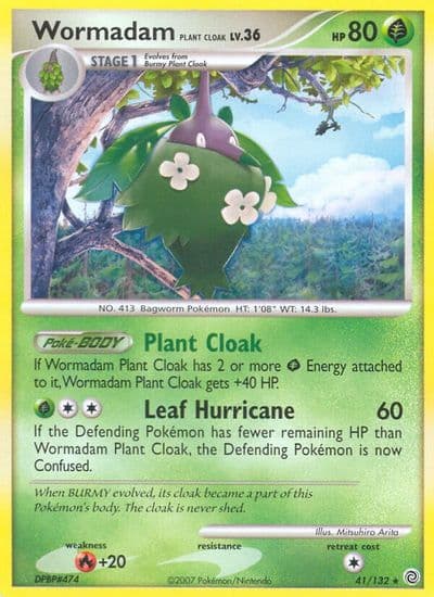 Wormadam Plant Cloak Secret Wonders Pokemon card
