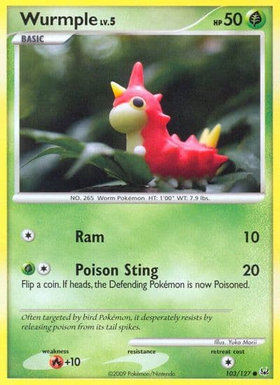Wurmple Platinum Pokemon card