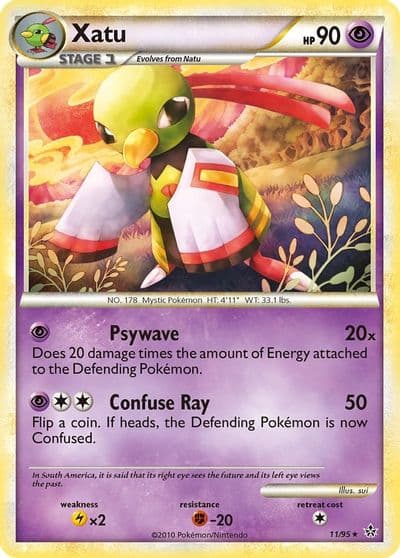 Xatu Unleashed Pokemon card