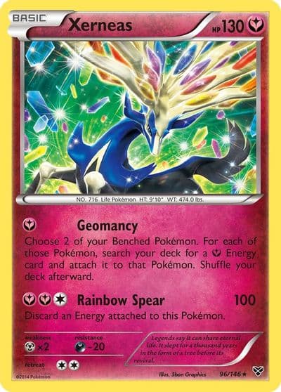 Xerneas XY Base Set Pokemon card