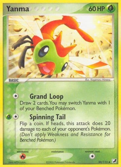 Yanma Unseen Forces Pokemon card