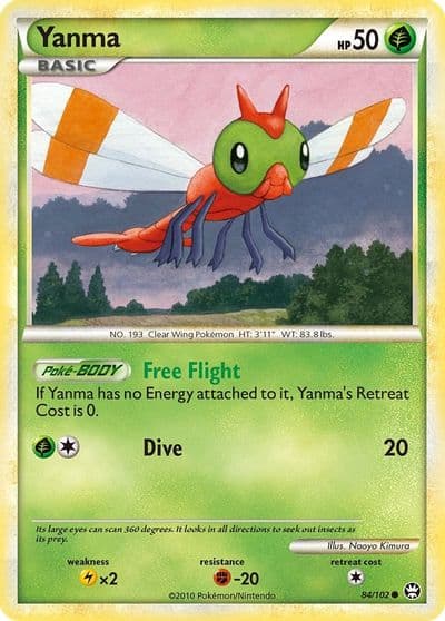 Yanma Triumphant Pokemon card